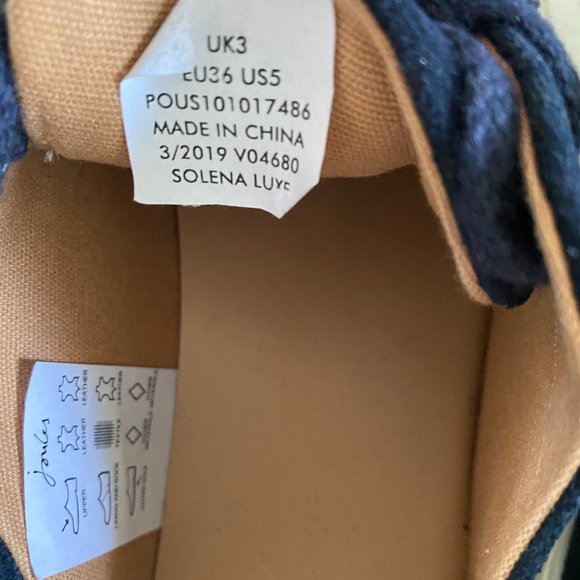 Joules Solena Luxe Navy Dot Shoe US Size 5 - Picture 8 of 11